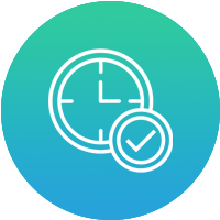 Enerflo & Greentech Renewables: Save Hours Icon.