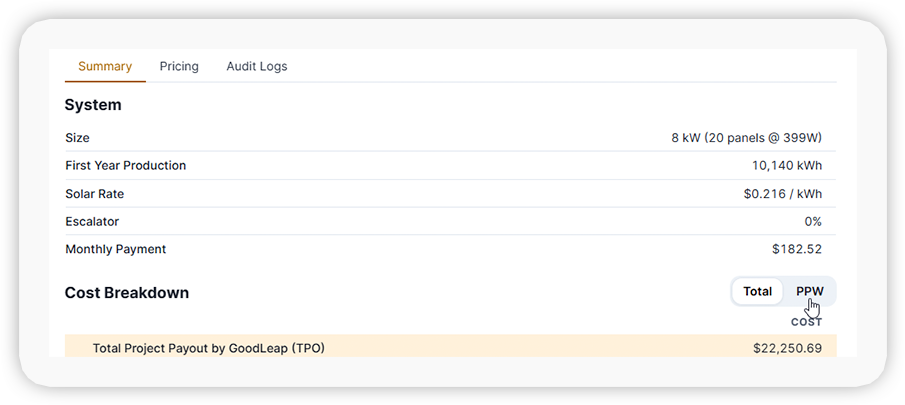 enerflo-product-optimus-proposals-toggle-cost-ppw